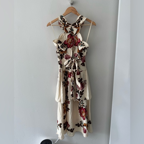 Farm Rio Sand Leopard and flowers dress NWOT - Picture 3 of 9